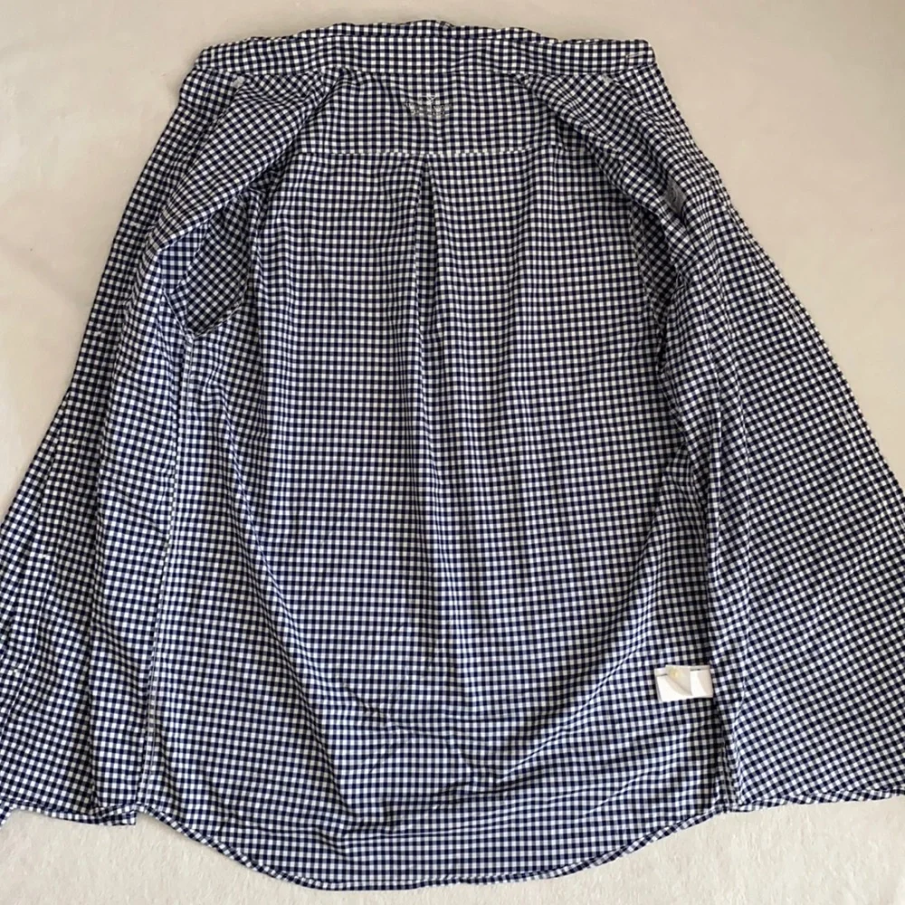 Vineyard Vines | Performance Gingham Button Down Nylon Whale Shirt Blue (L/16) - Picture 8 of 16